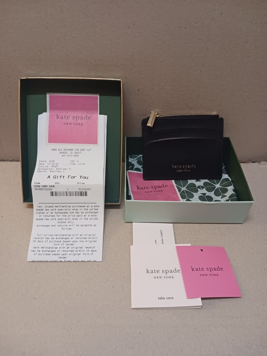ハンドメイド Kate Spade Slim Card Holder Black Leather | eBay