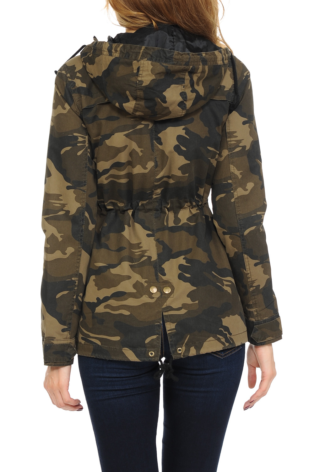 Womens Versatile Military Safari Utility Anorak Street Fashion Hoodie ...