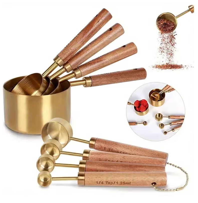 Stainless Steel Measuring Cups ( COLOUR GOLD)