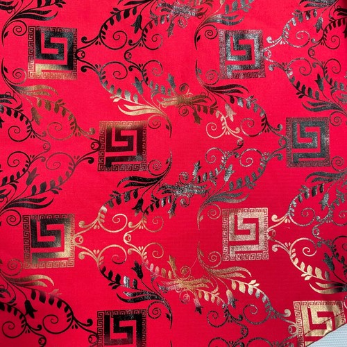 MAENZA Slim Fit Button Up Long Sleeve Shirt Floral Red Black Gold, Men's M, $150 - Picture 9 of 10