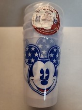 Disney Color Changing Cups Mickey Mouse 15oz Tumbler Set of 4 Blue Ears Star New