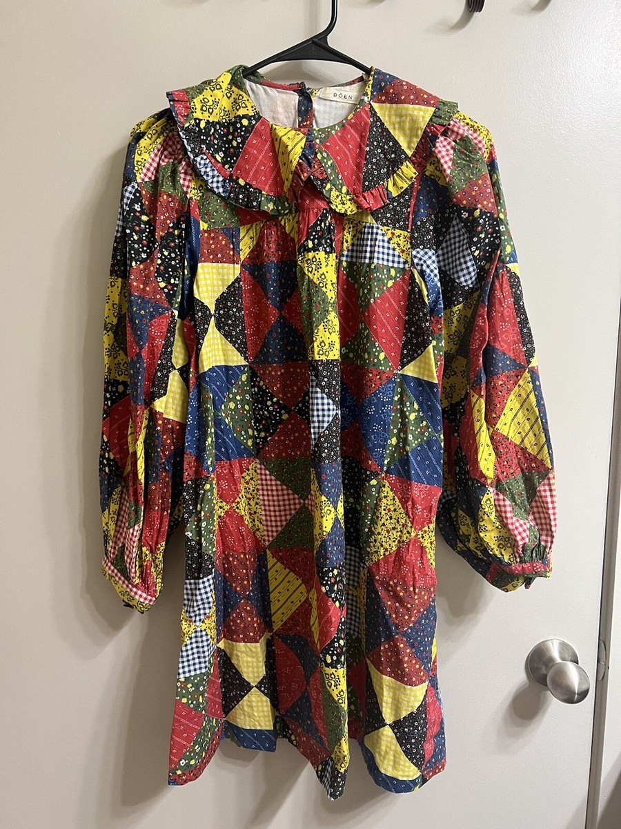 patchwork cotton dress Selma Dress