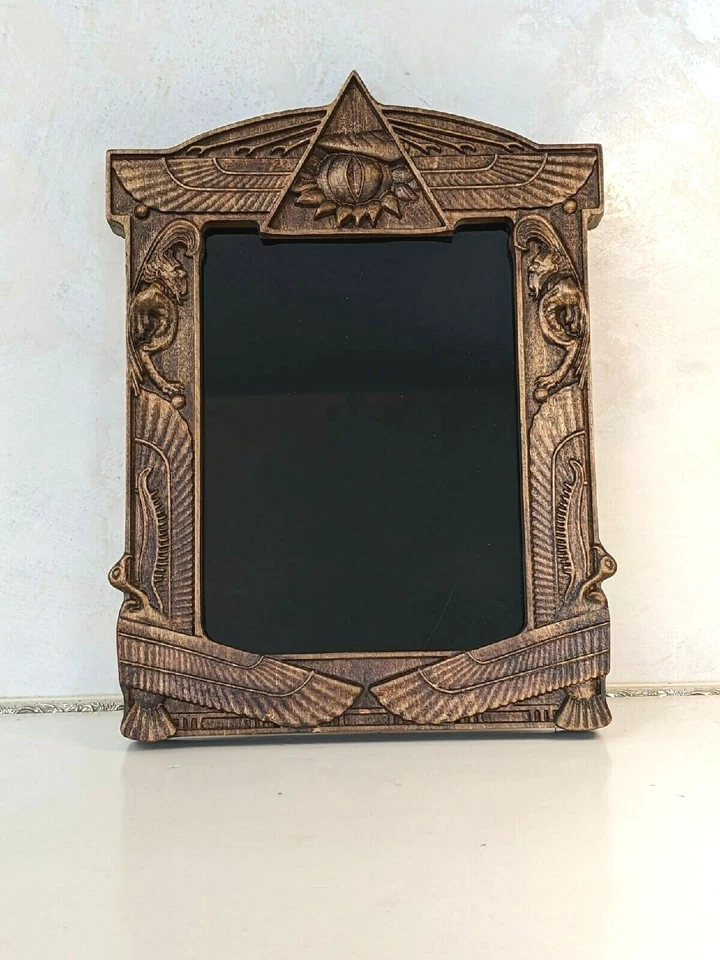 Scrying mirror Wall mirror décor Natural wood - Image 4 of 4