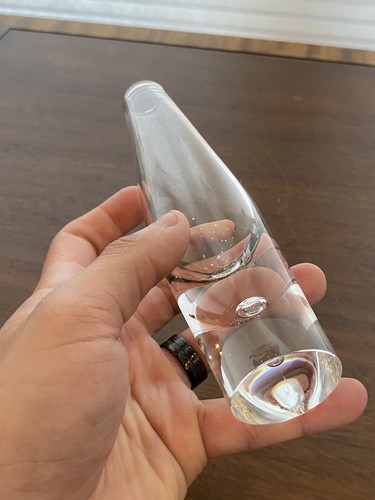 BEAUTIFUL VTG STEUBEN Crystal Teardrop Bud Vases By DAVID HILLS PAIR SIGNED 8"H - Picture 10 of 24