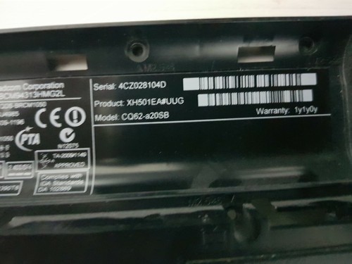 hp compaq cq62-a20sb laptop bottom cover case base / boitier carcasse coque cq62 - Afbeelding 2 van 7