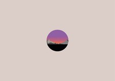 Landscape art vector soft gradient hills sunset sunrise Custom Gaming Mat Desk