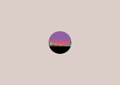 Landscape  art vector soft gradient hills sunset sunrise Custom Gaming Mat Desk
