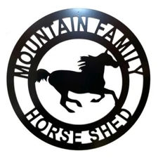 Customized Metal Horse Farmhouse Ranch Horse shed Name Address Sign Decorative