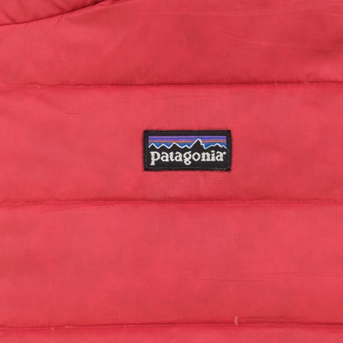 Rare Vintage PATAGONIA Full Zip Quilted Puffer Jacket 2000s Red Blue Youth 2XL - Picture 2 of 15