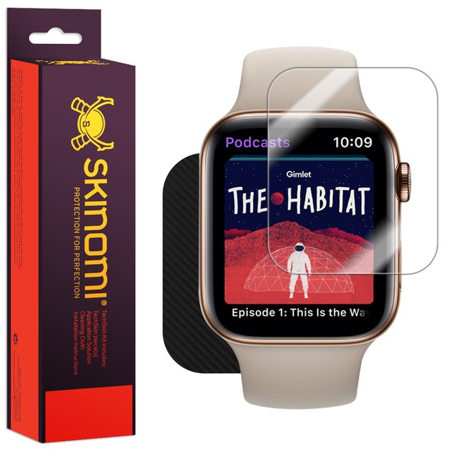 3x Skinomi Carbon Fiber & Screen Protector for Apple Watch Series 4 (44mm) | eBay