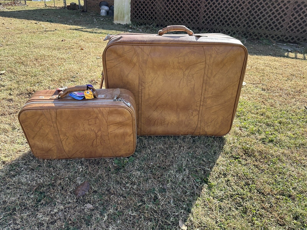 1983 American Tourister Verylite Luggage Set, Soft Sided Brown 2