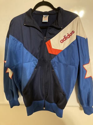 ADIDAS JACKET Vintage Retro TRACKSUIT TOP Oldschool Trainingsjacke Track L 90s