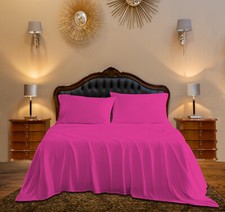 Full Flat Sheet Bed Sheets 100% Poly Cotton Single Double King Super King Size