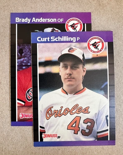 2 CARD LOT - 1989 Donruss ROOKIE Curt Schilling & BRADY ANDERSON #635 ORIOLES RC