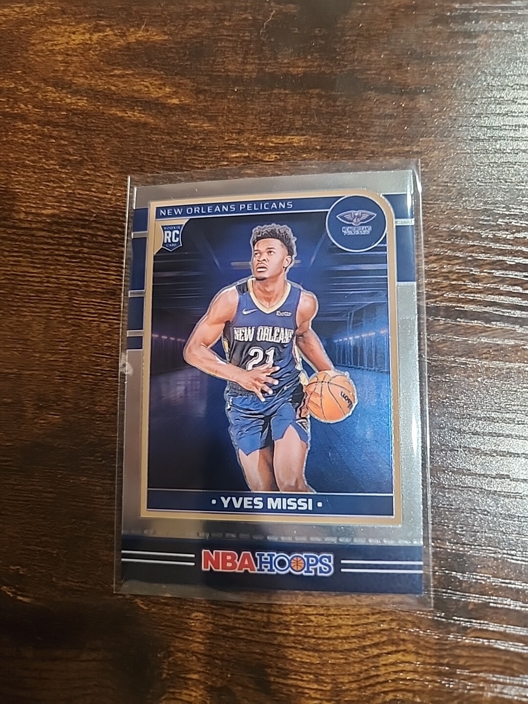 2024-25 Panini NBA Hoops Yves Missi #251 Premium Opti-Chrome Rookie Card