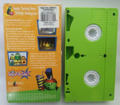 VeggieTales Josh And The Big Wall (VHS, 2002, Green Tape