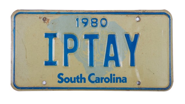 Vintage 1980 Clemson Iptay Vanity License Plate Ebay