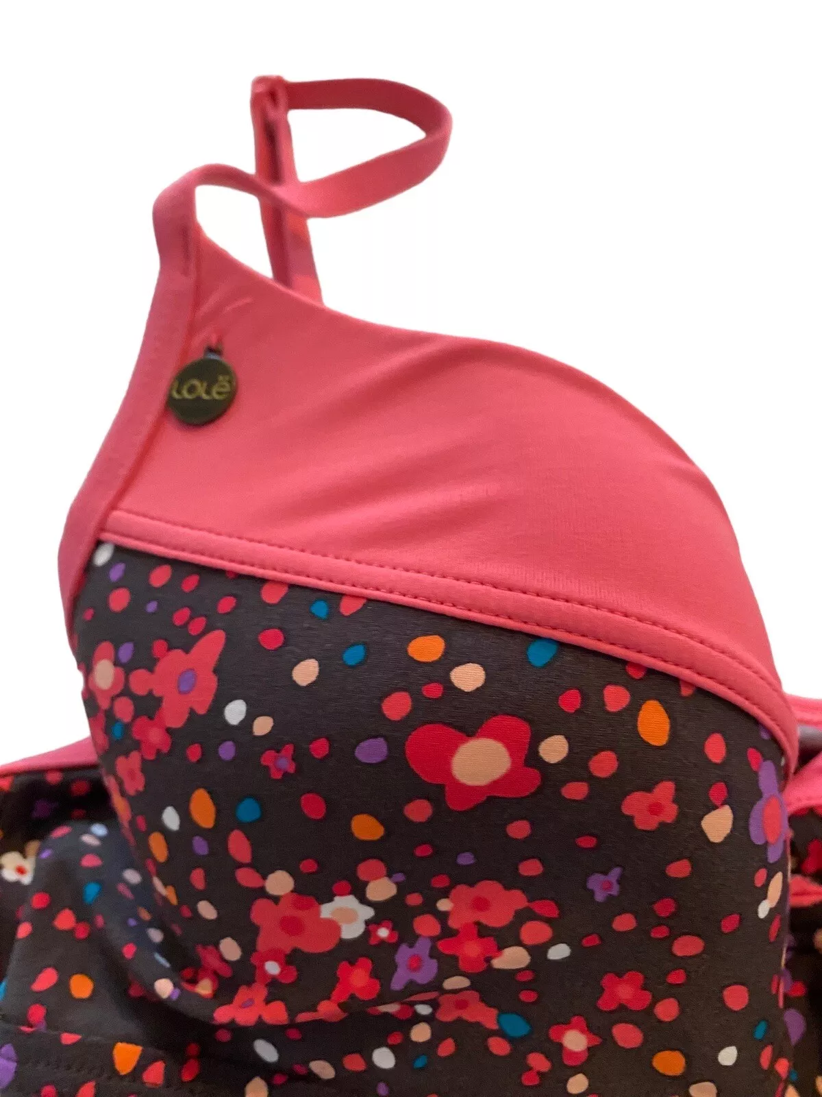lole tankini floral molded built in bra push up 