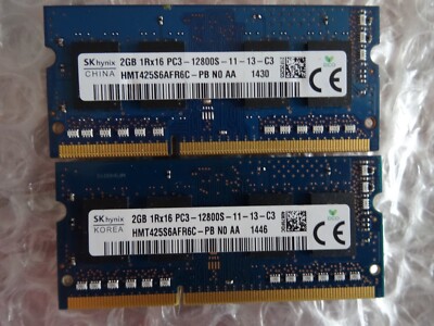 SK Hynix 4GB (2x2GB) DDR3 SODIMM HMT425S6AFR6A-PB PC3L-12800S-11-13-C3