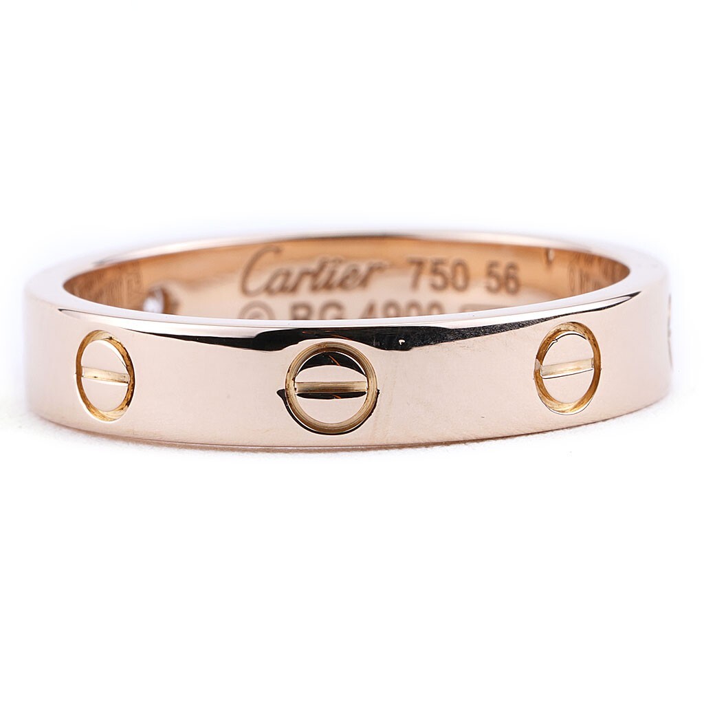 Cartier Love Collection Ring Rose Gold Size 56 One Diamond | eBay