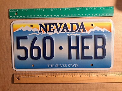 License Plate, Nevada, Passenger, 560 HEB