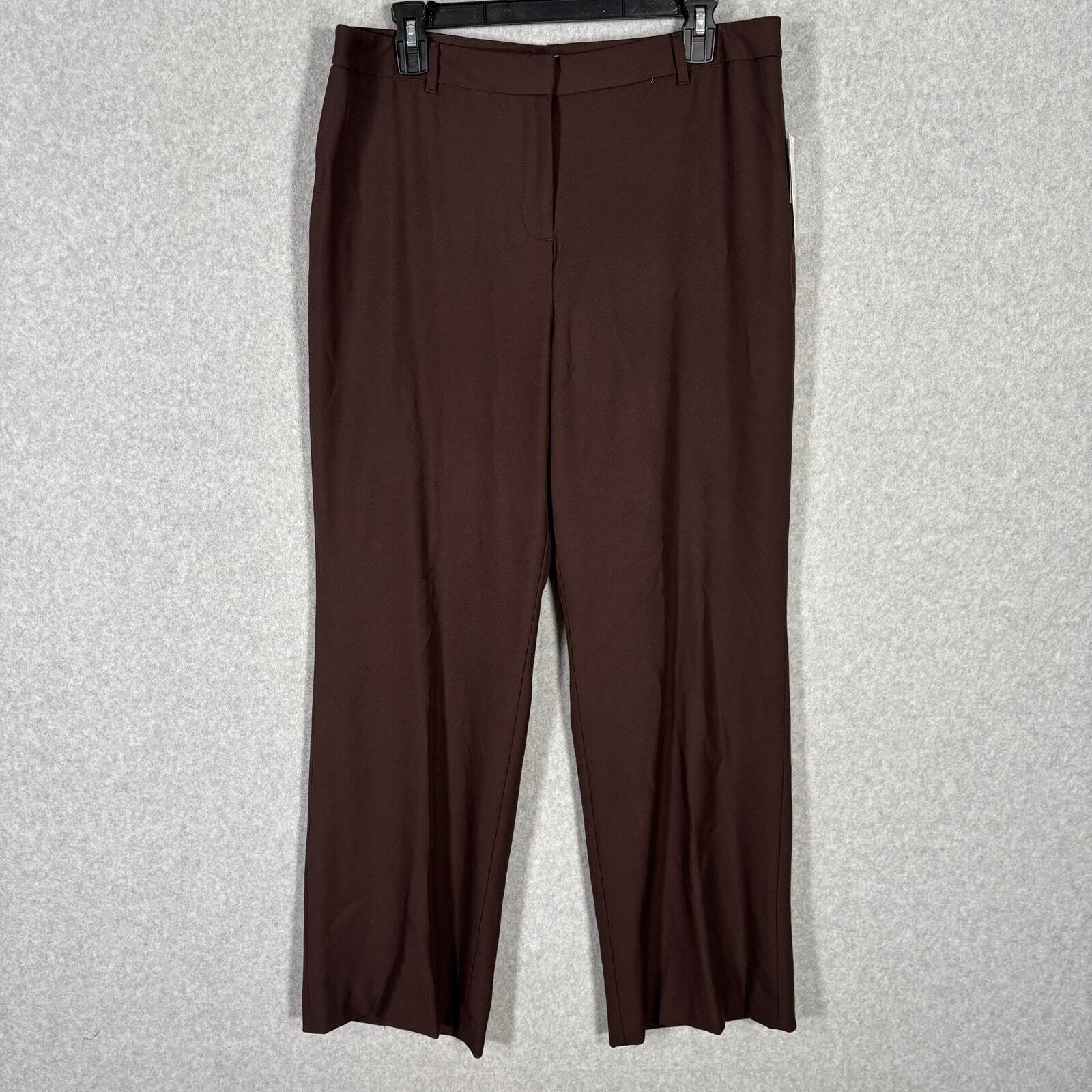 VTG Charter Club Pant 14 P Brown Chino Trouser Slacks Lined Katherine NEW Petite