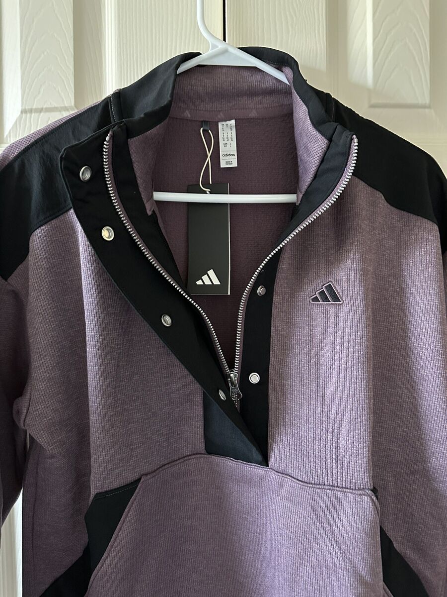 adidas Golf GO-TO 1/2 Zip Jacket Pullover Plum & Black adidas Golf GO-TO 1/2 Zip Jacket Pullover Plum & Black