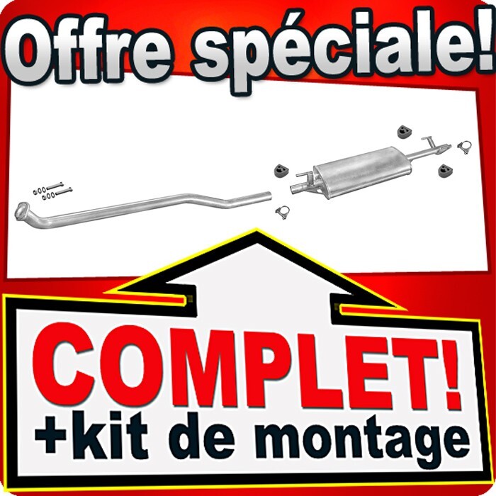 Échappement pour Mercedes Sprinter 2-T 3-T 4-T 208 308 408 D sans catalyseur en acier aluminisé