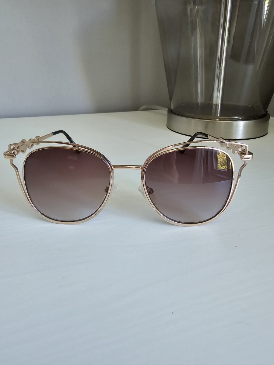Guess GF0343 32F Gold Tortoise Cat-Eye Metal Sunglasses 53  display picture 3