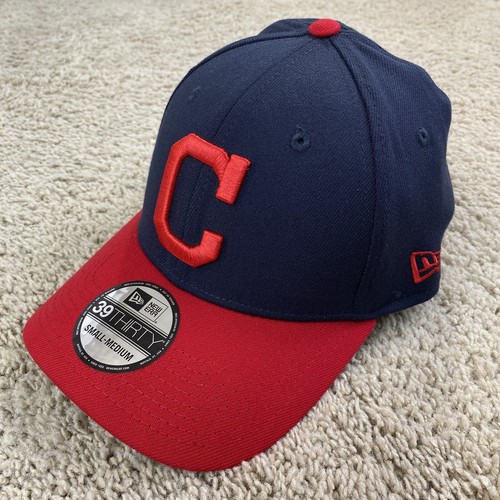 Cleveland Guardians New Era Hat Navy/Red Home Team Classic 39THIRTY Flex S/M Cap - Picture 2 of 7
