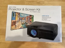 BRAND NEW Memorex All-In-One Projector & Screen Kit Model # MPJ302VP