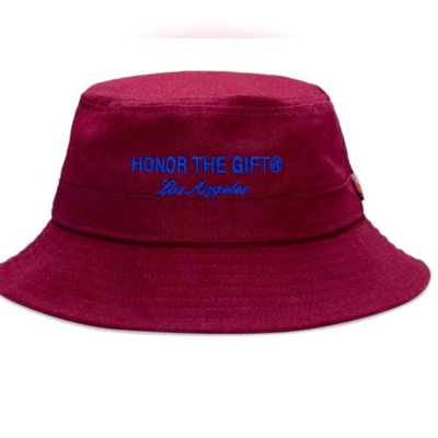 NWOT Unisex Honor The Gift Ruby Red Maroon Bucket Hat
