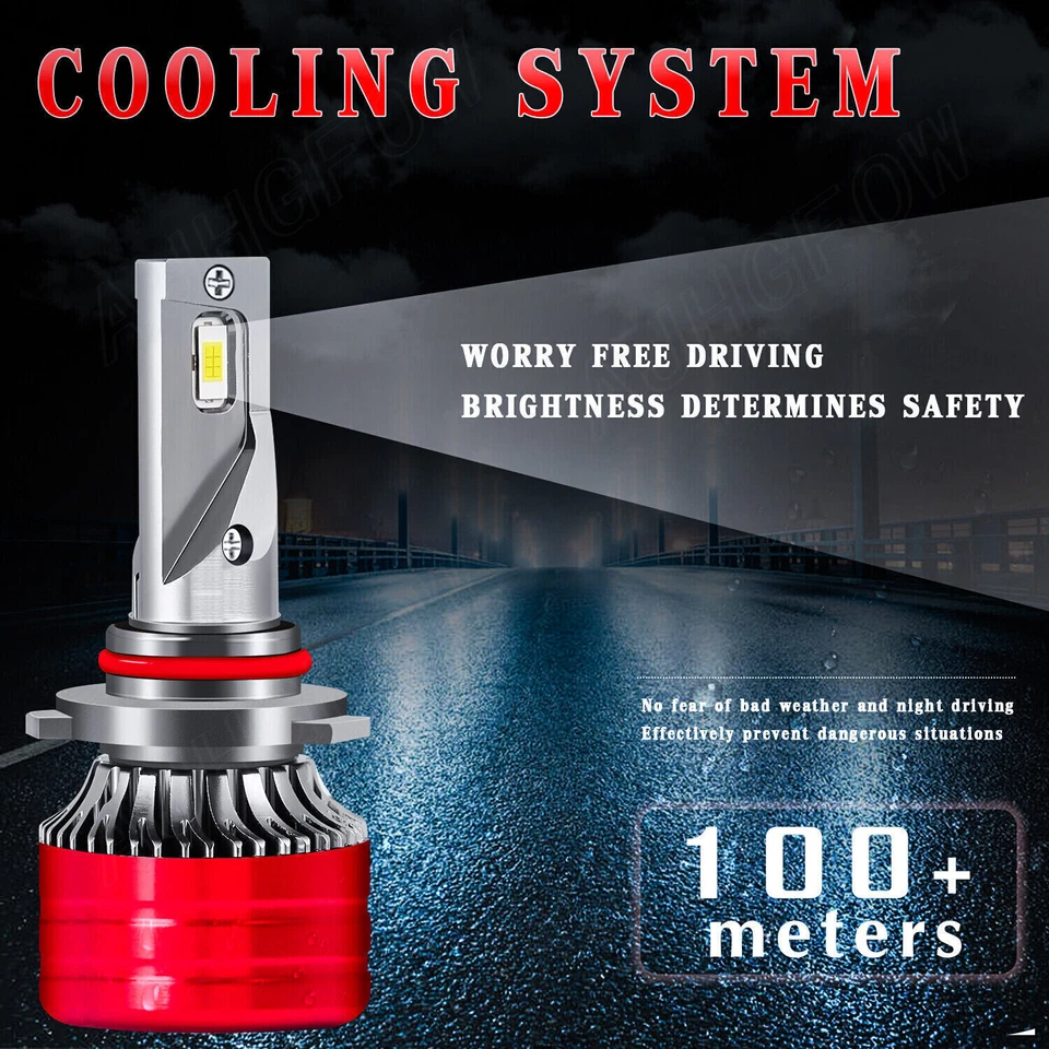 For Oldsmobile Bravada 1996-2004 - 4X 6000K LED Headlight Bulbs High Low Beam - Image 2 of 4