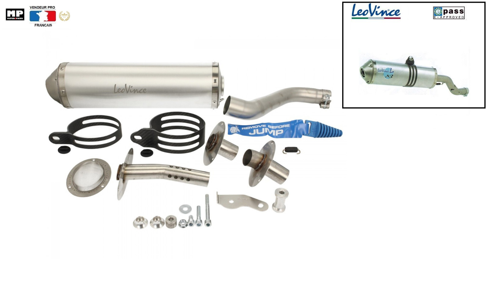 Pot d'échappement LEOVINCE X3 ALUMINUM Suzuki LT-Z 400 QuadSport 2003 2004 pour pièces quad