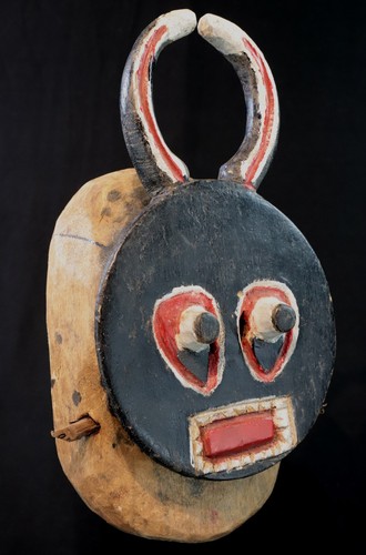 Art Africain Tribal Masque de Danse en Bois Baoulé Baule Goli Masculin - 41 cms - Photo 2 sur 17