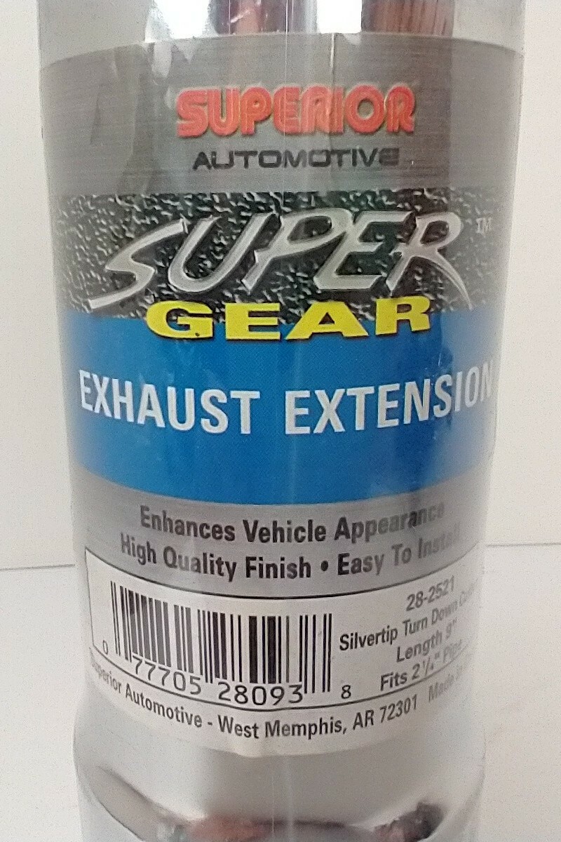 EXHAUST EXTENSION Exhaust Tail Pipe Tip 9” Fits 2 1/4in Pipe 282521