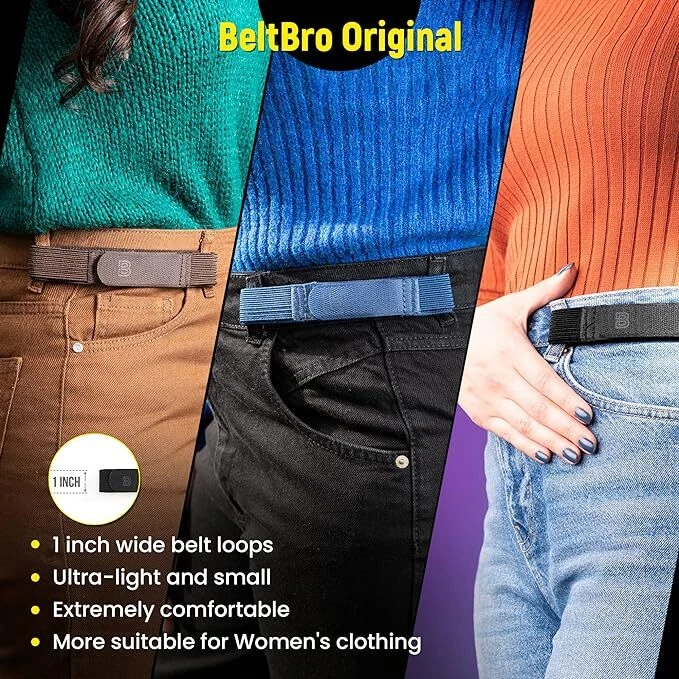 BeltBro For Women Multipack No Buckle Elastic Belt — (S, M, L) *OFFICIAL*