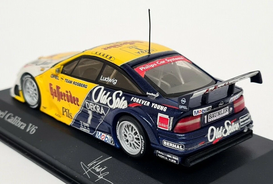 Minichamps 1/43 Opel Calibra V6 4X4 DTM 1995 Team Rosberg Ludwig Model Car - Image 4 of 4