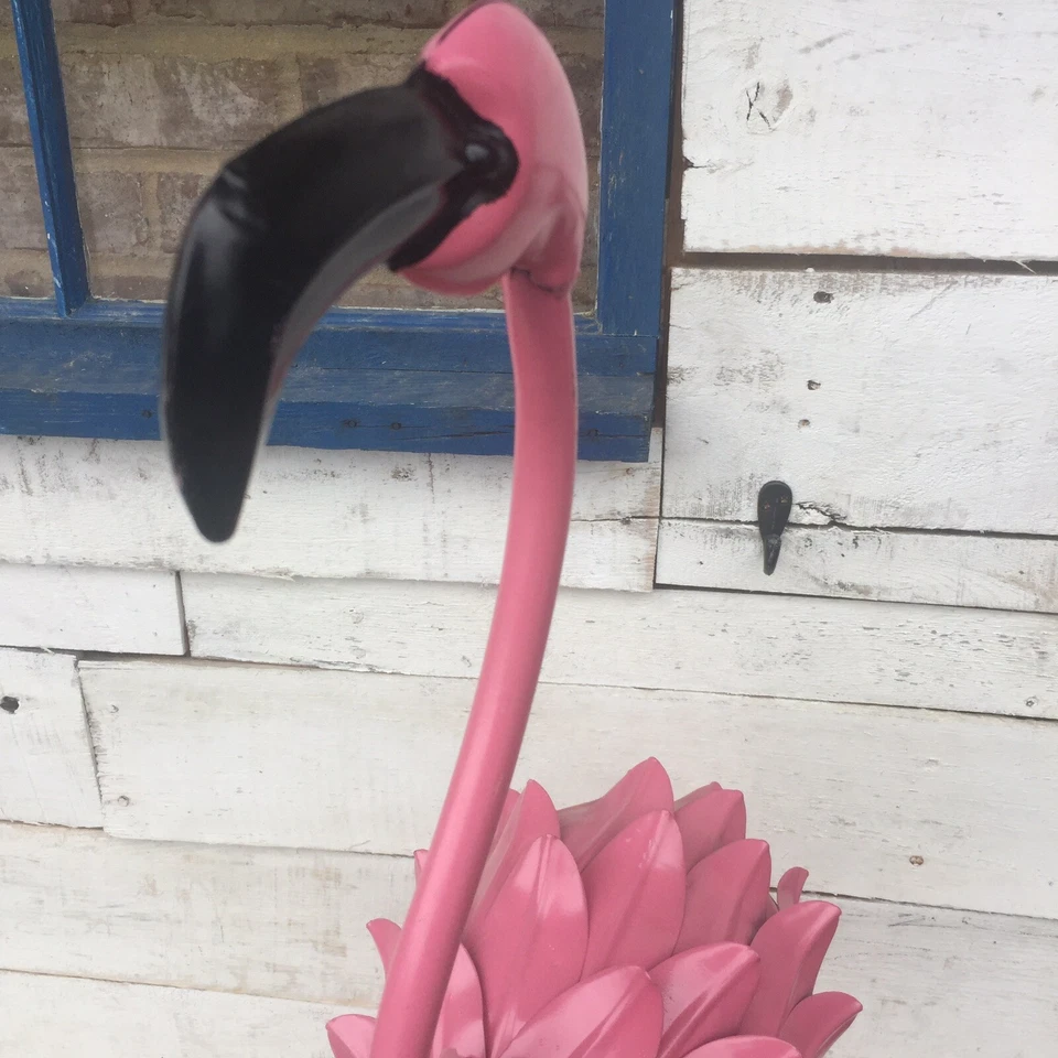 Adorno de patio de flamenco rosa brillante siglo novedad decoración jardín césped arte Foto 2 de 4