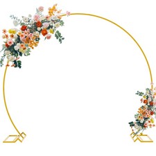 Round Backdrop Stand Gold 7.2ft Circle Arch Large Metal Wedding Arch