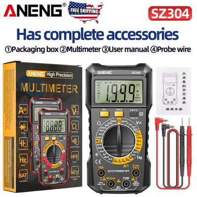 SZ304 Multifunction 1999 Counts Digital Multimeter True RMS Handheld