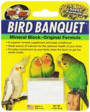 Zoo Med Bird Banquet Mineral Block - 1 Ounce Pack of 6 , Multi-colored