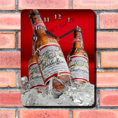 Budweiser Design Wanduhr Neu Verpackt Geschenk Bier Höhle Bar Alkohol Getränke