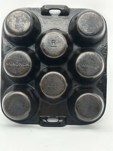 Vintage Wagner Ware Style R Cast Iron Gem Pan Catalog #1336