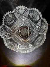 ABP,  American Brilliant, Cut Glass LARGE BOWL,  STUNNING!