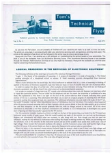 Tom's Technical Flyer Logical Reasoning Servicing Electronic Equipment