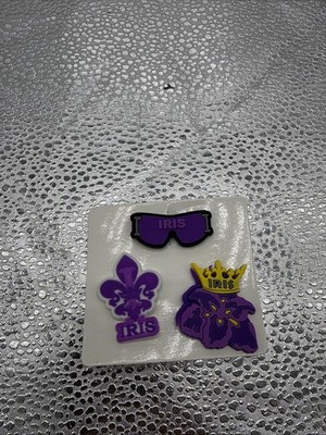 2025 Mardi Gras Iris ( Iris Croc Charms )