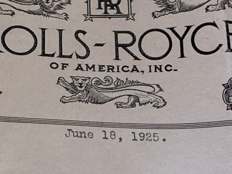 antique Rolls-Royce invitation, 1925 scarce