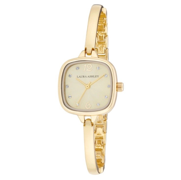 Laura Ashley Women's Watch LA2122YG Slim Cuff Elegant Ark Gold
