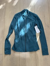 Athleta Jacket S Teal Shanti Salutation Powervita Full Zip Athletic EUC